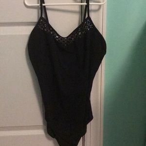 black leotard